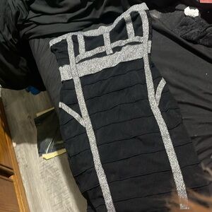 Gorgeous black with silver accent, body dress